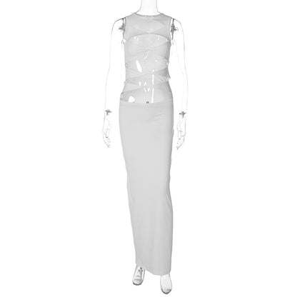 Levoire | Blanc Taille Haute Robe Longue