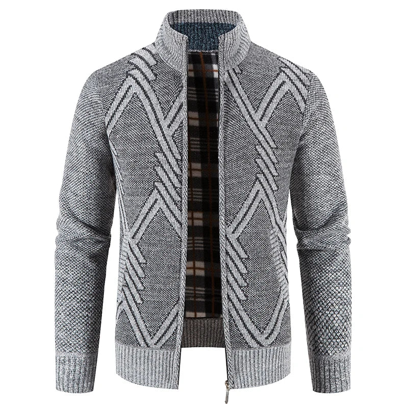 Levoire | Pull Mocassin Renno Slim Gris clair avec motifs