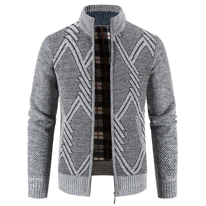Levoire | Pull Mocassin Renno Slim Gris clair avec motifs