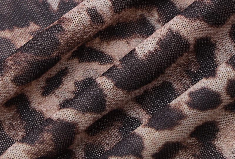 Levoire | Robe De Fête En Mesh Léopard