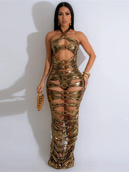 Levoire | Halter Métal Boucle Pouce Dos Longues Robes