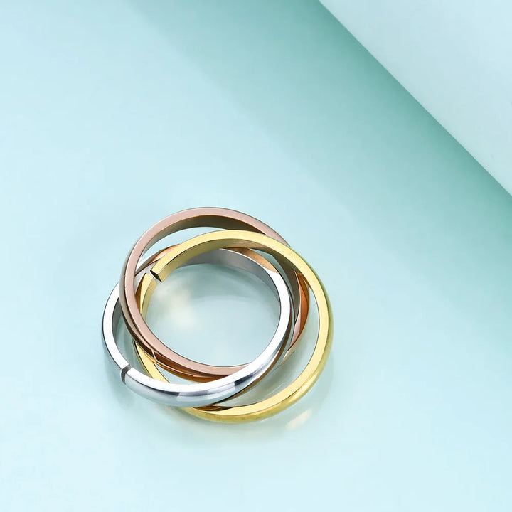 Levoire | Bague Tricolore Inox 10