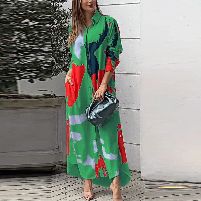 Levoire | Robe Élégante Coupe Cintrée Vert