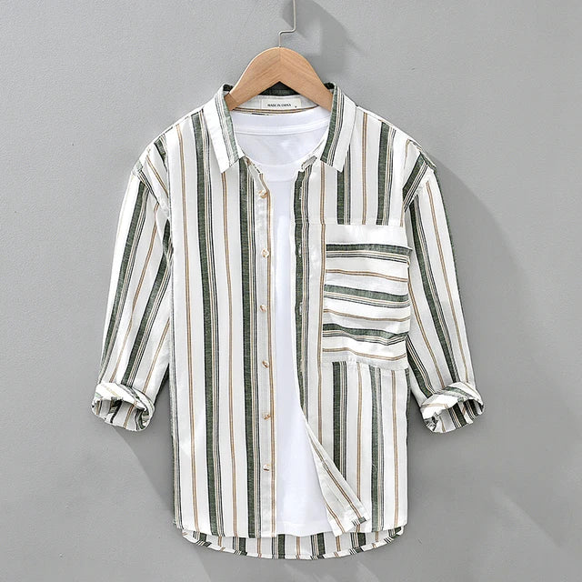 Levoire | Chemise Casual Rayee Intemporelle Hommes