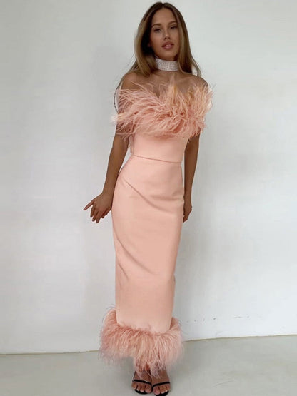 Levoire | Feder Dos Nu Sans Bretelles Mi-Mollet Robes