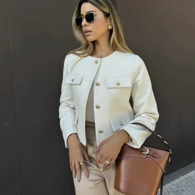 Levoire | Virale Luxe Veste Avec Boutons En Or