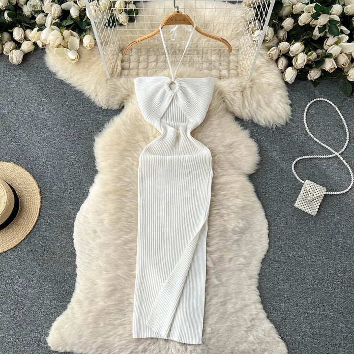Levoire | Robe Maxi Tricot Tendance Dos Nu Pour Femmes