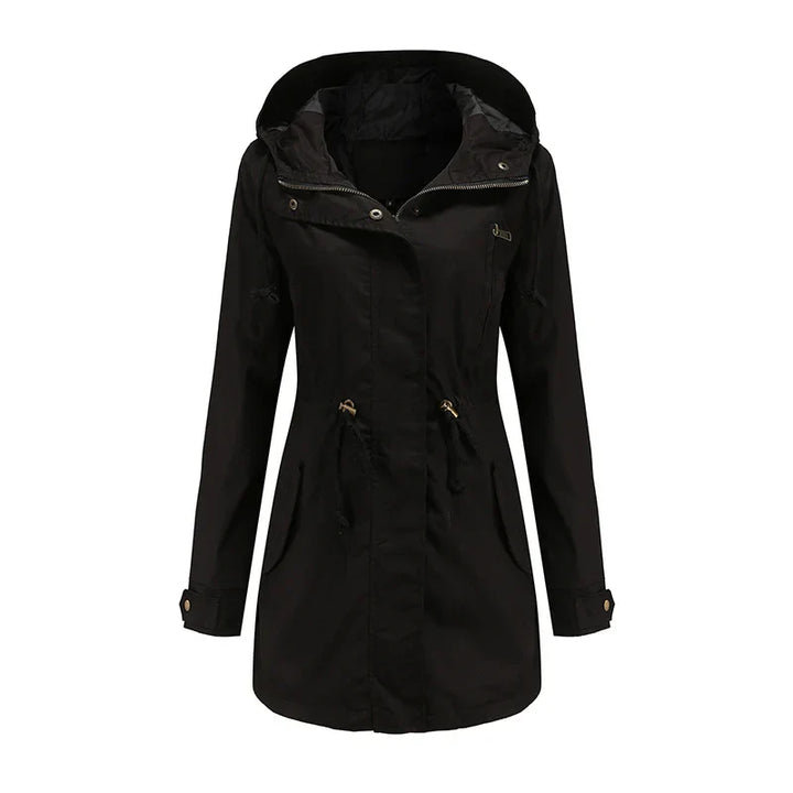 Levoire | T Trench En Coton Avec Capuche Noir