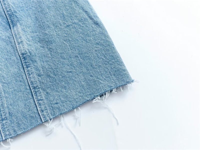 Levoire | Belle Robe En Jean Sans Découpe Et Fermeture Éclair Sur Le Côté