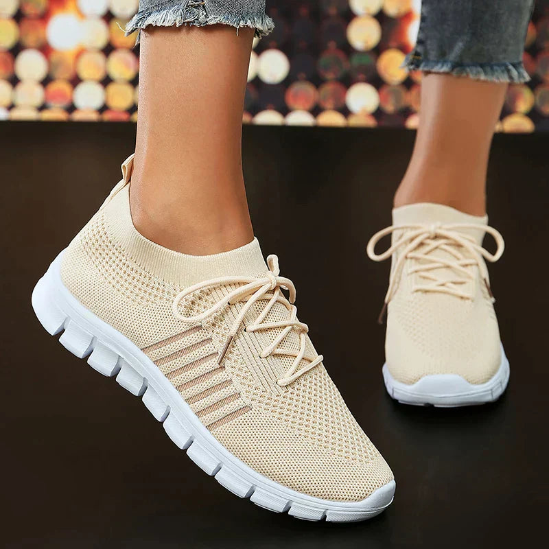 Levoire | Chaussures En Maille Orthopédique Pour Femmes Beige