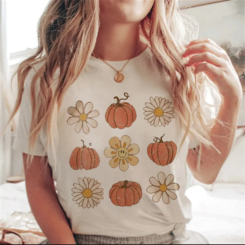 Levoire | Automne Halloween T-Shirt Blanc2