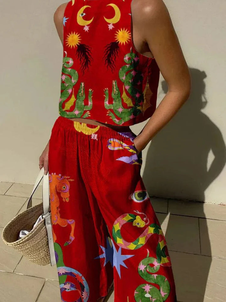 Levoire | Ensemble Coloré En Coton Pour Femmes Rot