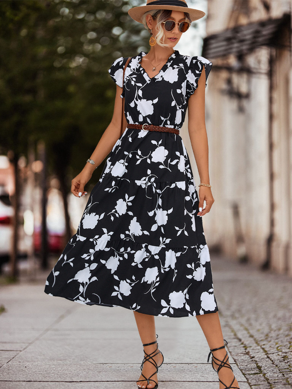 Levoire | Robe D'Été Élégante Pour Femmes Noir et blanc