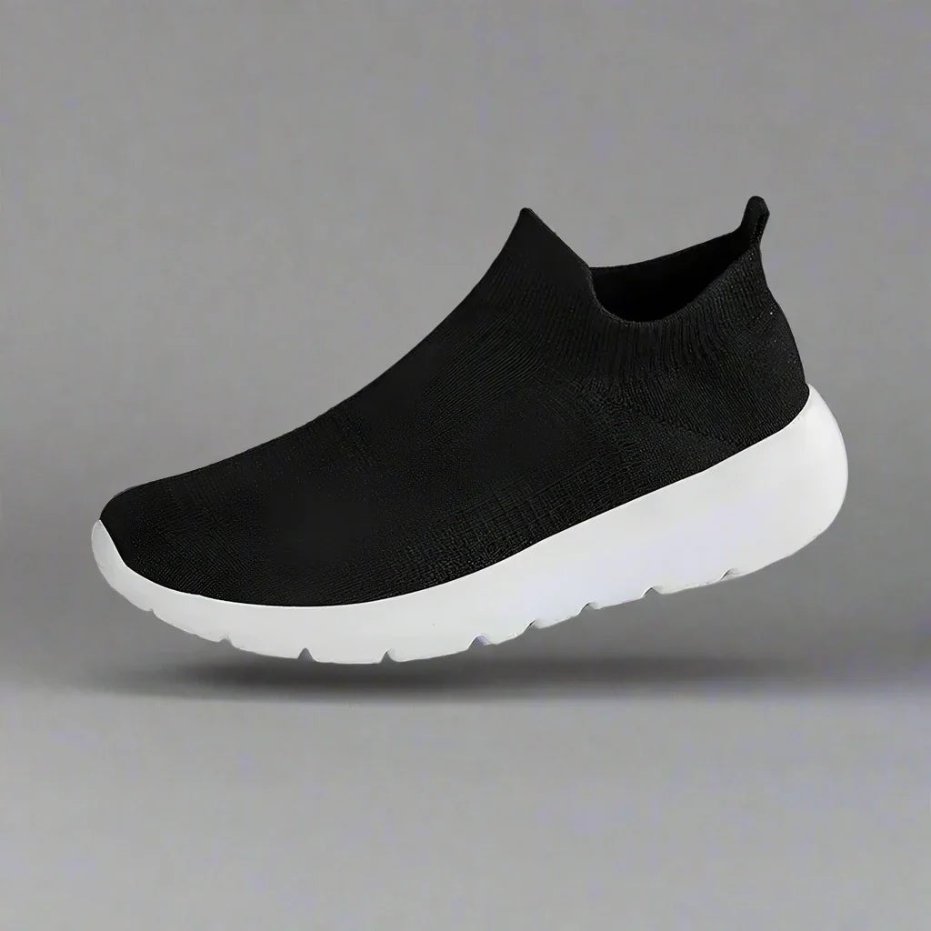 Levoire | Botte De Travail Ergonomique En Réseau Antidérapante Pour Femmes Et Hommes Avec Une Large Boîte À Orteils Noir Blanc