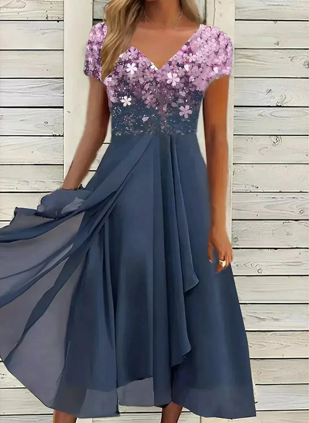 Levoire | Robe Pour Femmes En Chiffon Rosa Bleu