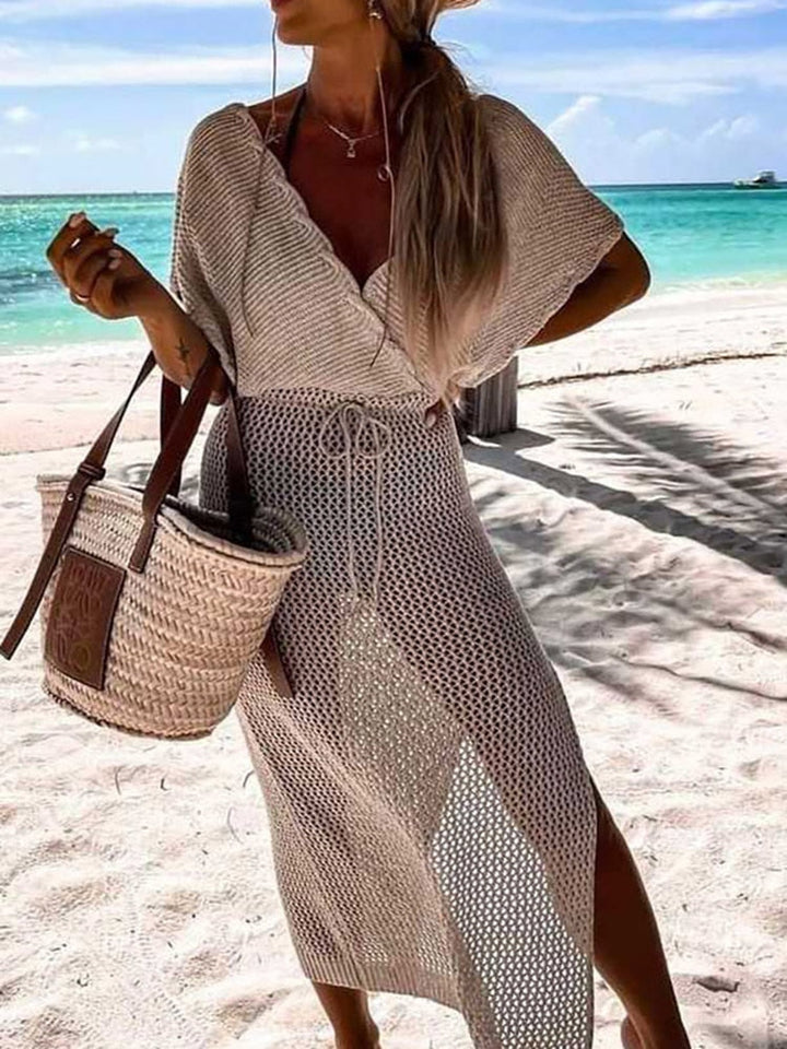 Levoire | Robe De Plage Tricotée beige