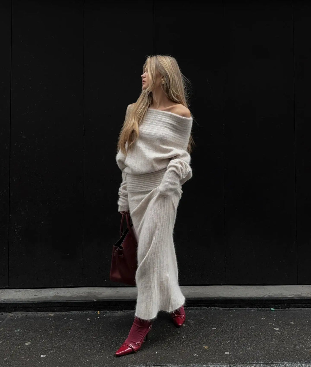 Levoire | Ensemble Tricot Midi CRÈME ENSEMBLE