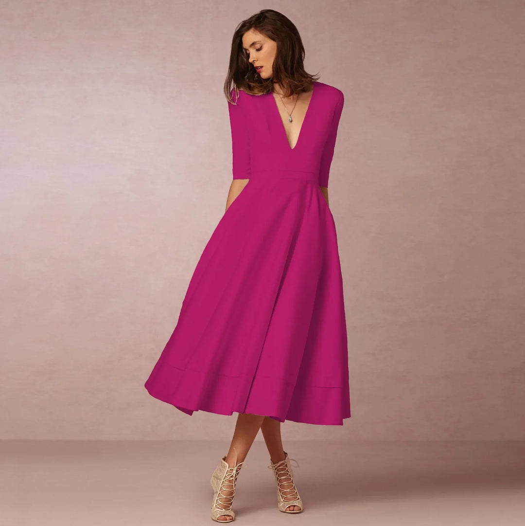 Levoire | Robe Style Princesse Fuchsie