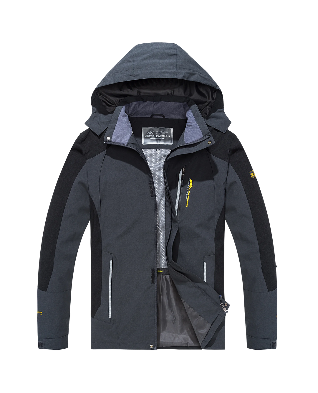 Levoire | Veste De Randonnée Imperméable À Manches Longues Avec Capuche Gris foncé