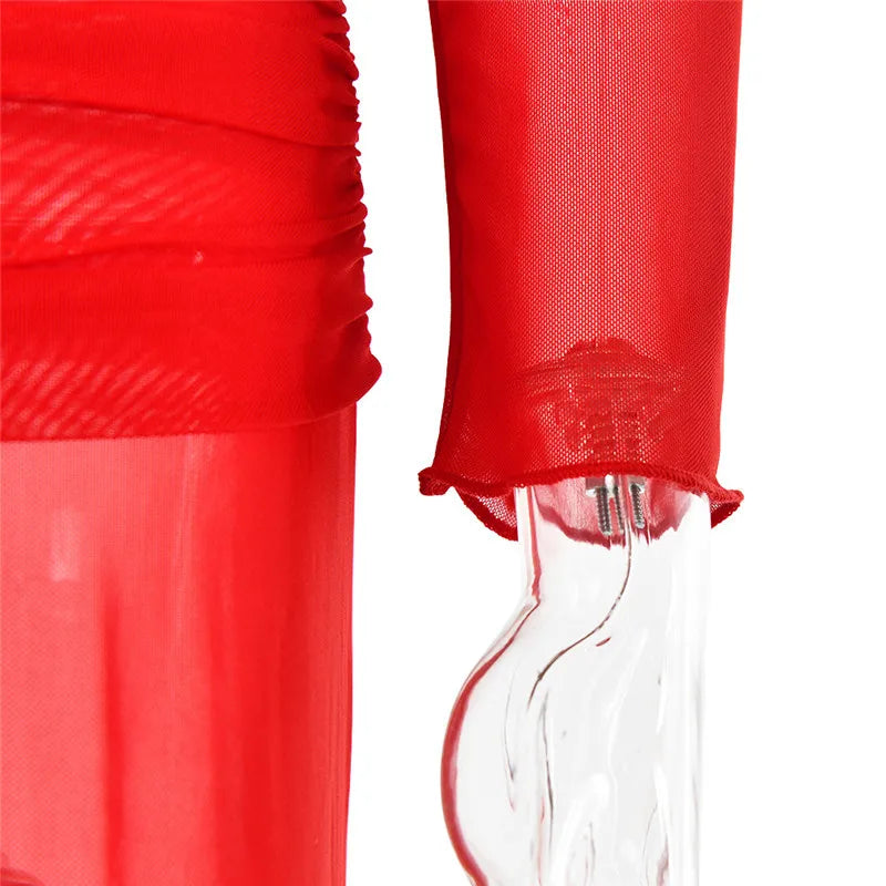 Levoire | Bustier Transparent Sans-Manches Ensemble Crop Et Jupe Longue