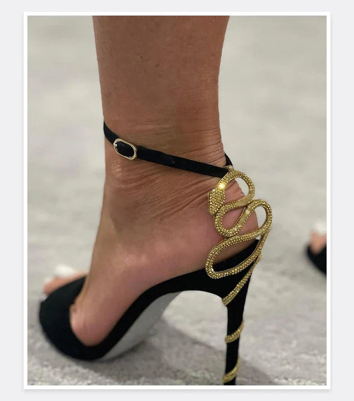 Levoire | Serpentine Talons Stiletto Noirs