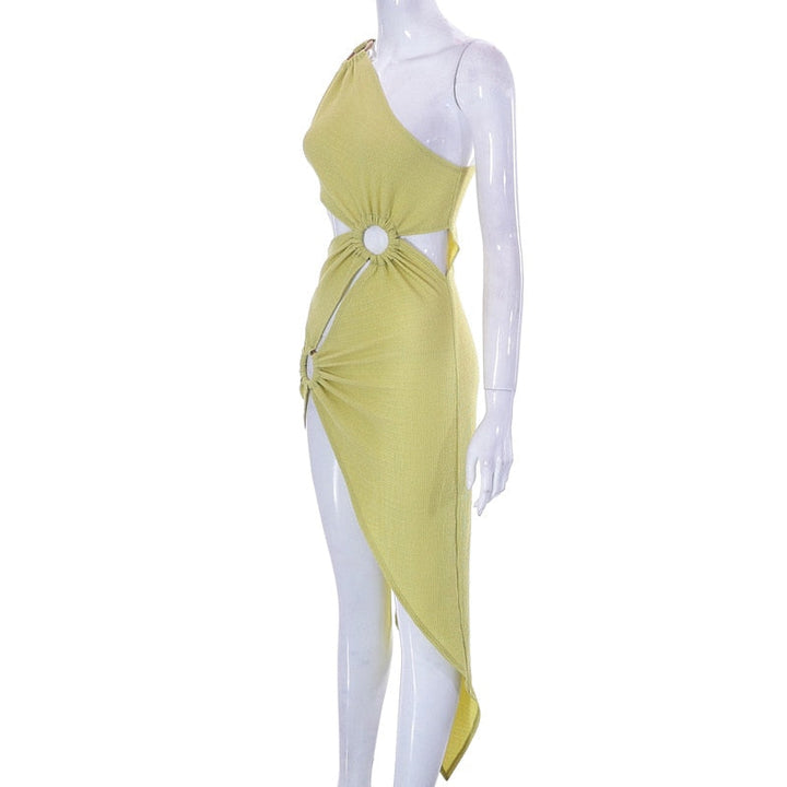 Levoire | Jaune Haut Bodycon Midi-Robe