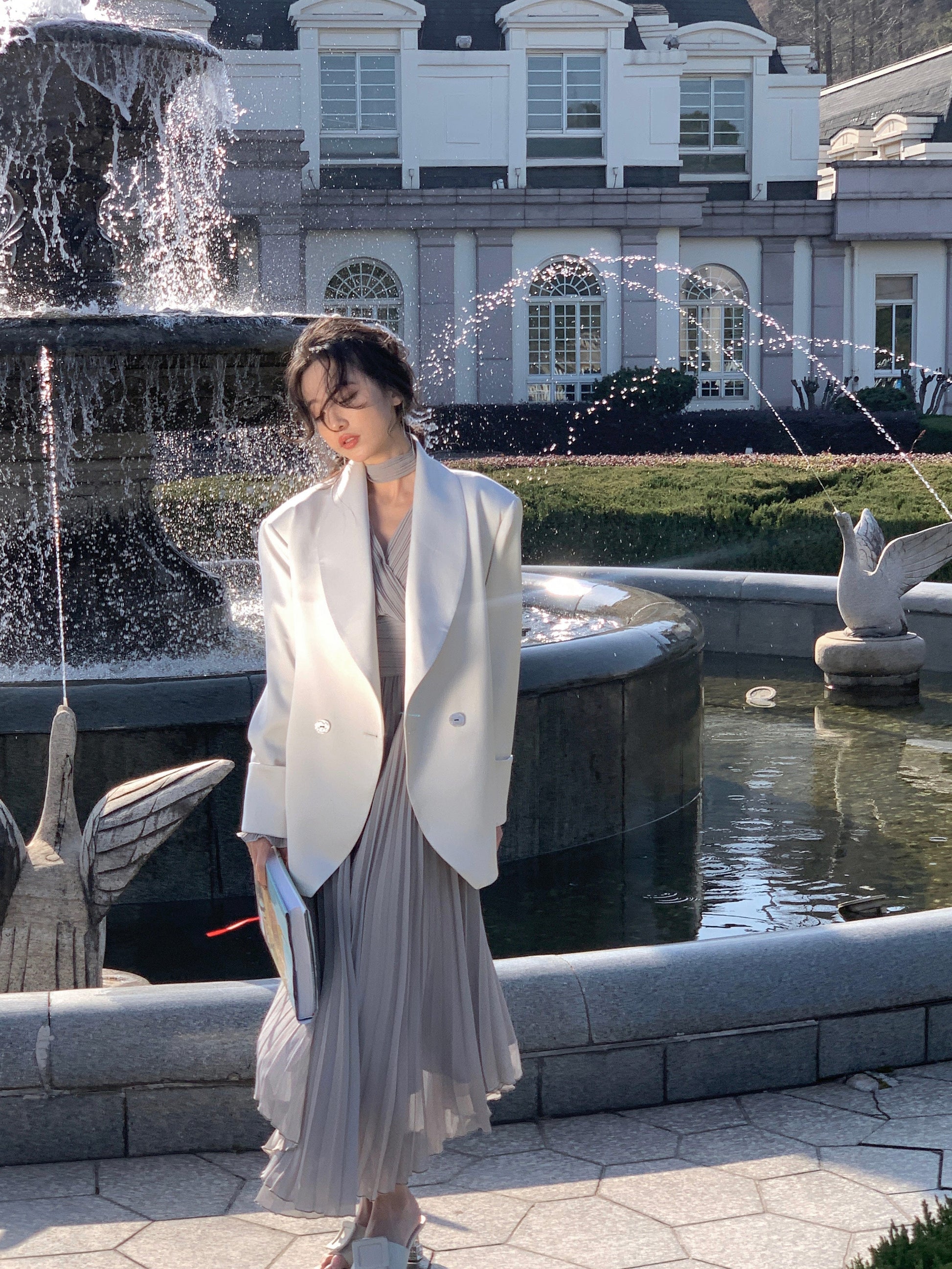 Levoire | Robe Maxi Plissée Vintage Sans Manches