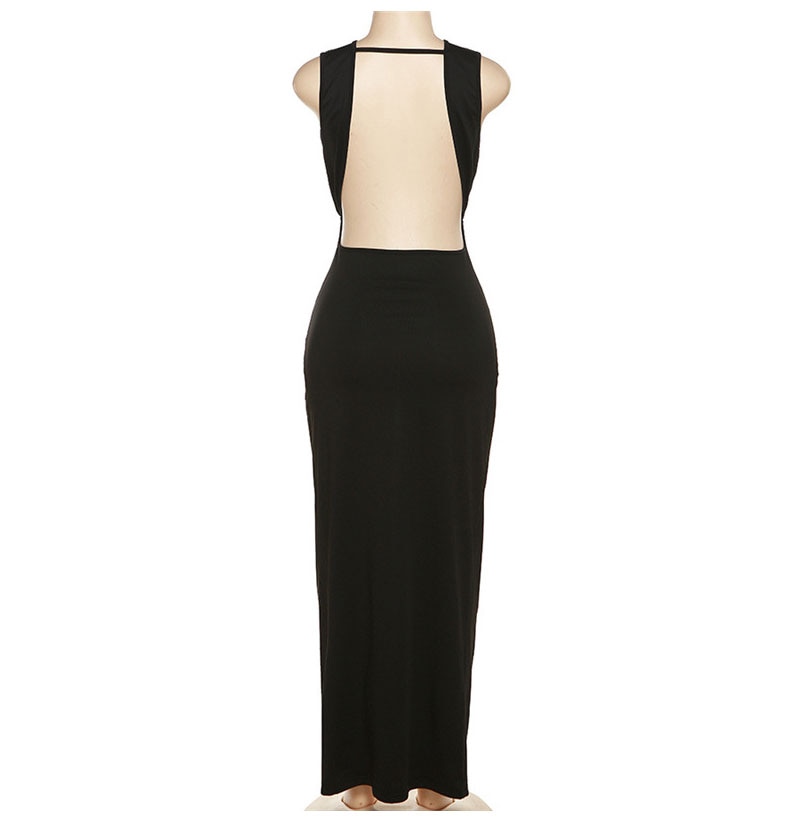 Levoire | Robe Maxi À Poches Ruchées En V Avec Fente Haute
