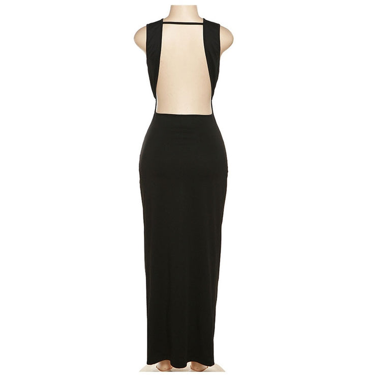Levoire | Robe Maxi À Poches Ruchées En V Avec Fente Haute