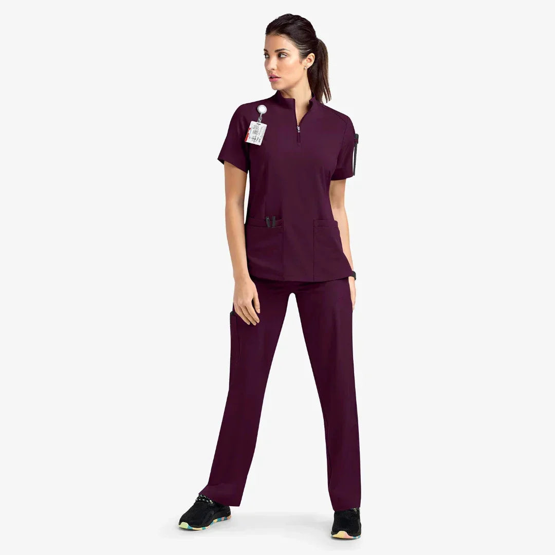 Levoire | Uniforme Médicale Pour Femmes À Coupe Ajustée Bourgogne
