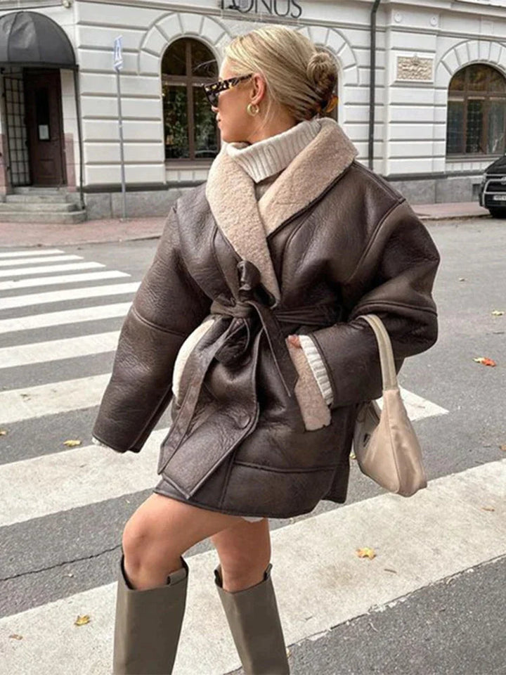 Levoire | Veste Confortable Et Élégante Avec Ceinture Ajustable Khaki