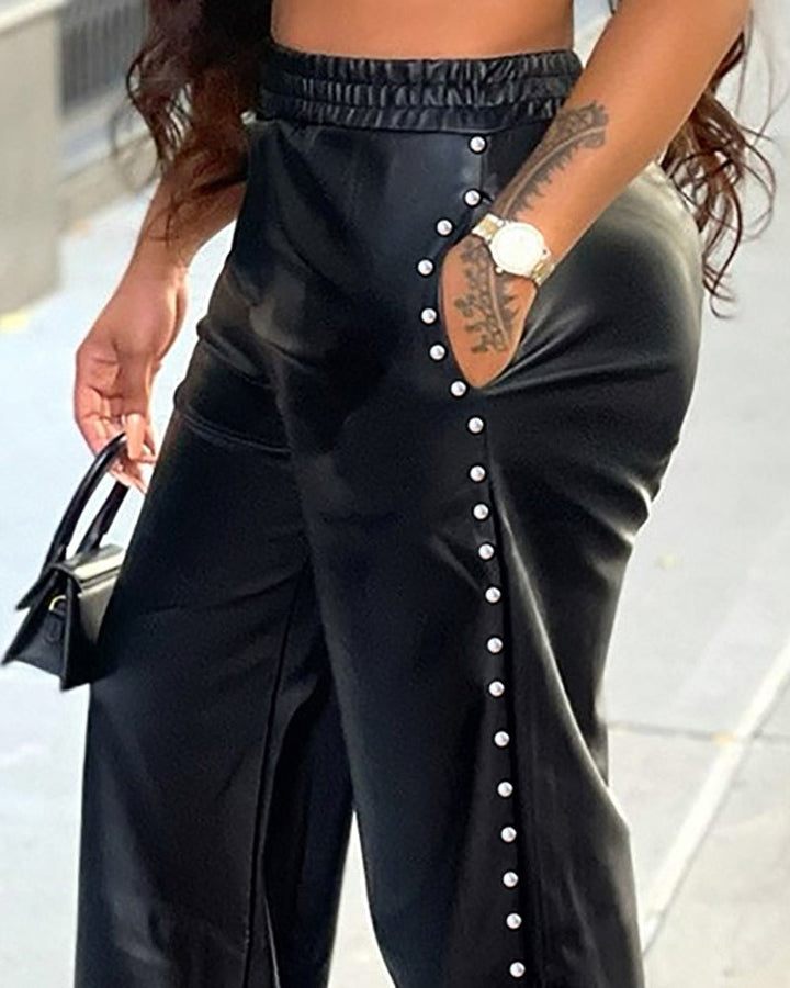 Levoire | Pantalon En Cuir Une Élégante Pantalon Pour Femmes