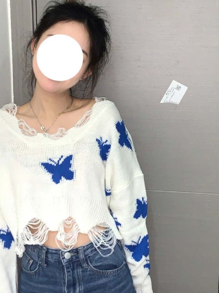 Levoire | Pull À Motifs De Papillons Pour Femmes