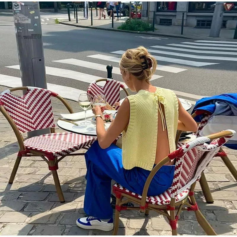 Levoire | Top Tricoté Dos Nu À Nouer