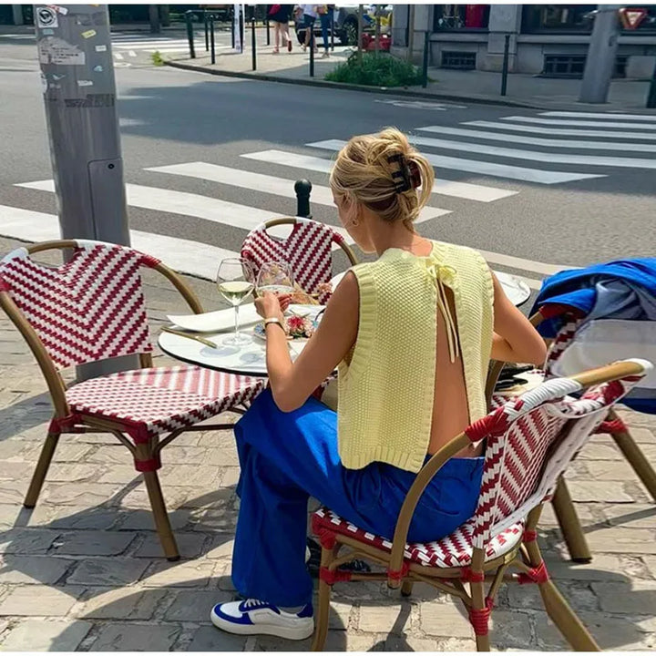 Levoire | Top Tricoté Dos Nu À Nouer