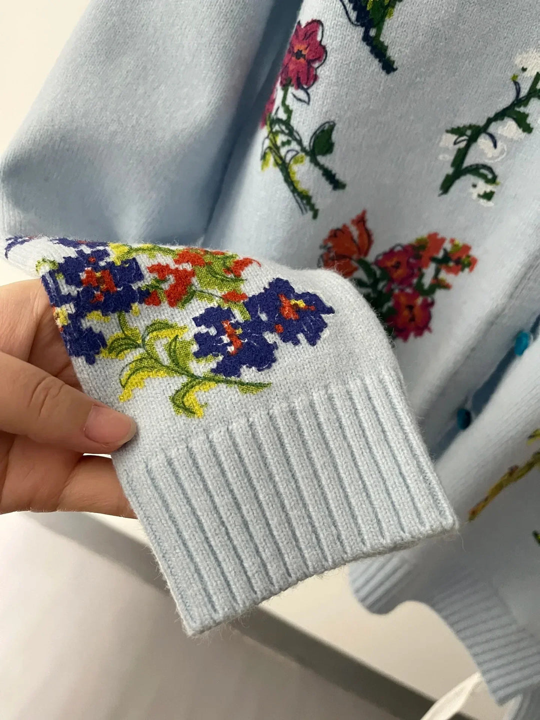 Levoire | Veste En Tricot Élégante Avec Fleurs