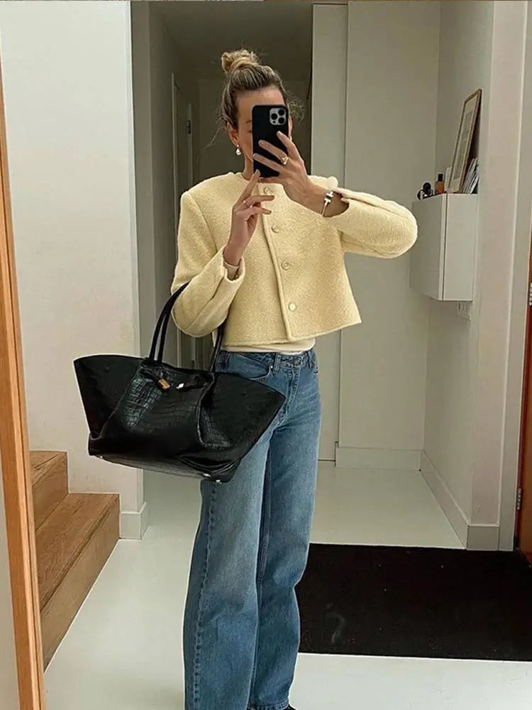 Levoire | Blouson Cropped À Un Rang