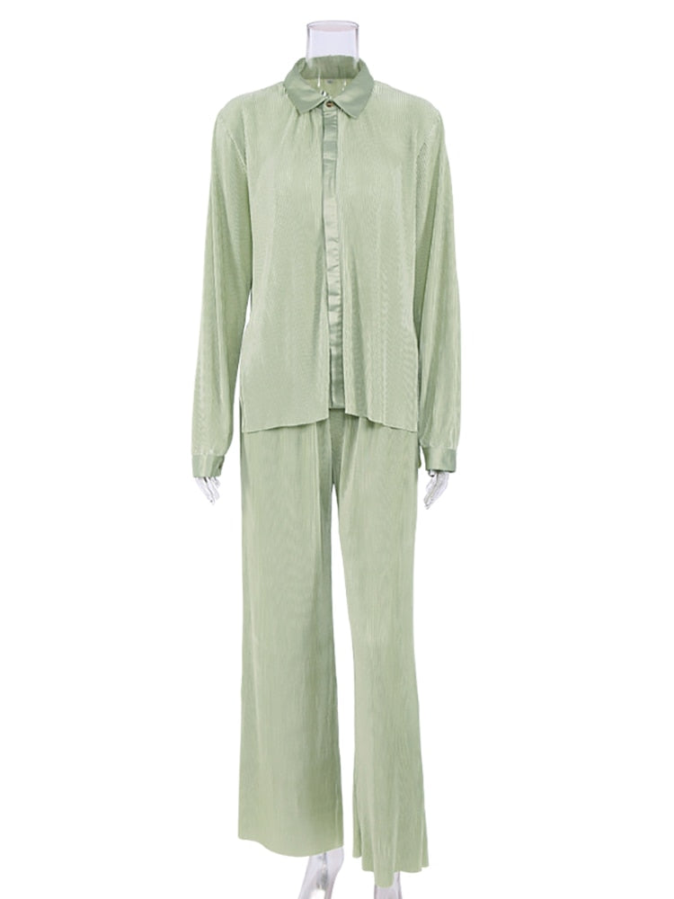 Levoire | Pièce Long Set Pour Femmes Élégante Et Confortable Tenue Vert