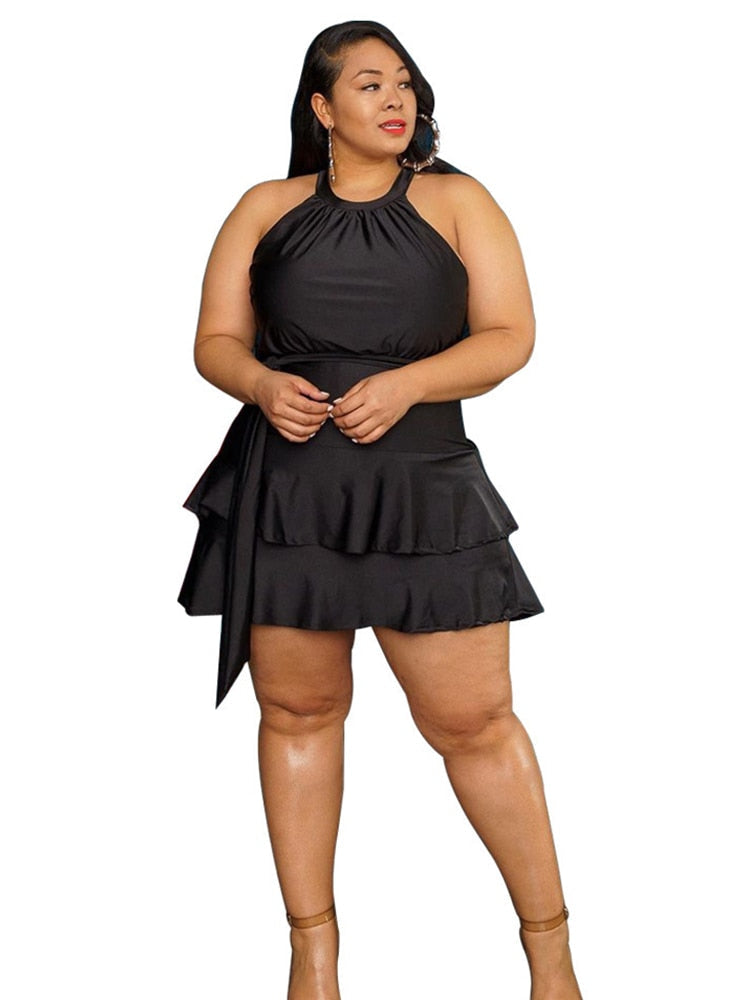 Levoire | Robes Mini Taille Haute À Col Halter Noir