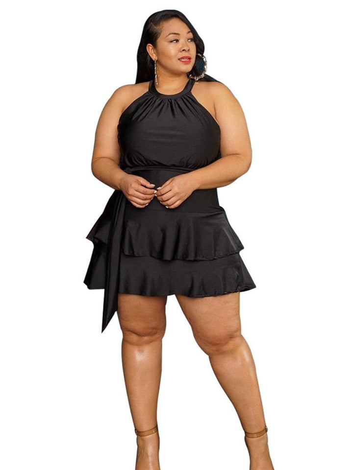 Levoire | Robes Mini Taille Haute À Col Halter Noir