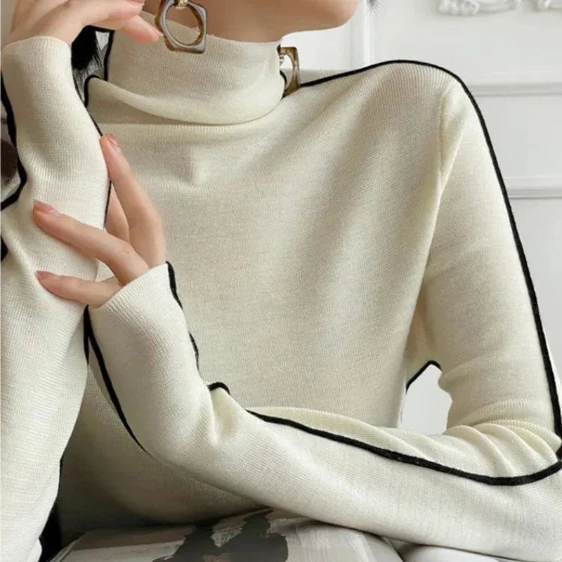 Levoire | Chemise À Col Montant En Matériau Doux Blanc