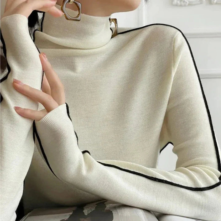 Levoire | Chemise À Col Montant En Matériau Doux Blanc
