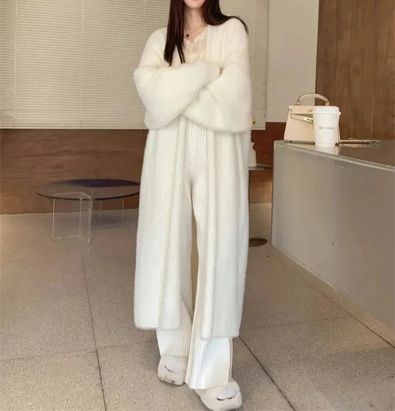 Levoire | Super Chaude, Douce Longue Gilet Pour Femmes Blanc