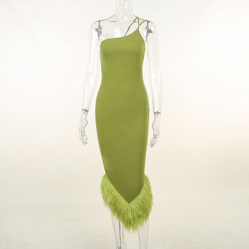 Levoire | Robe En Plumes Simple Sans Manches