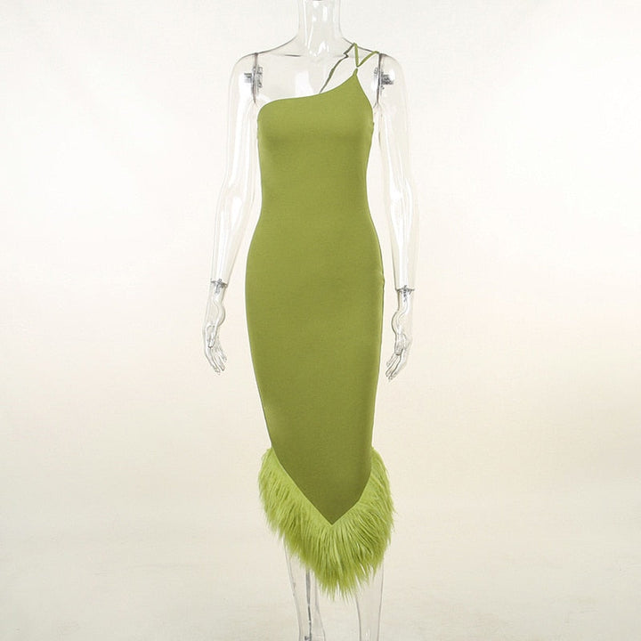 Levoire | Robe En Plumes Simple Sans Manches