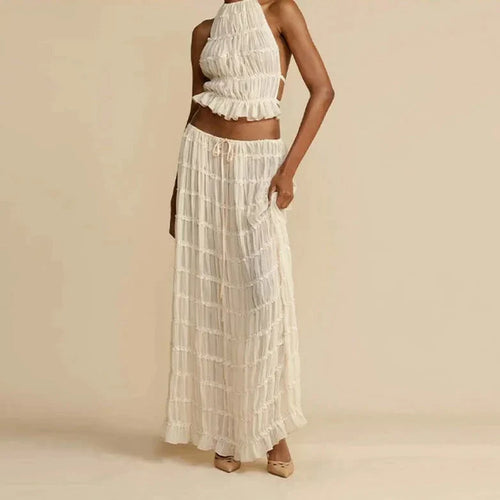 Levoire | Ensemble Élégant De Top Dos Nu Et De Jupes Maxi