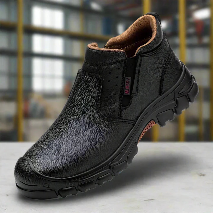 Levoire | Chaussures De Sécurité Pour Hommes Étanches Et Ergonomiques Pour Les Pieds Avec Embout En Acier Noir