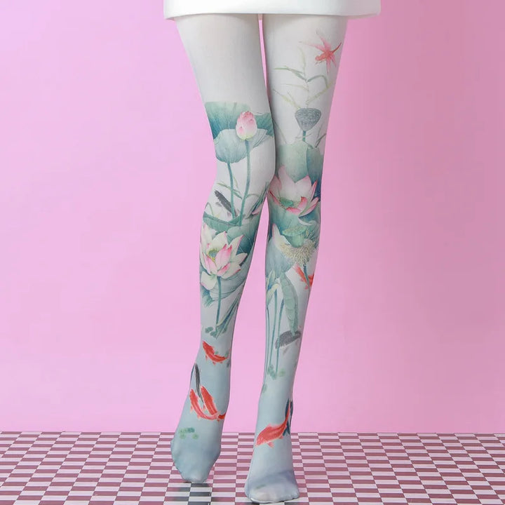 Levoire | Peinture Rétro Imprimée Collants 9 Taille unique