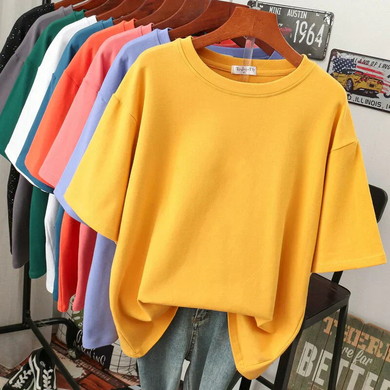 Levoire | T-Shirt En Coton Surdimensionné Jaune