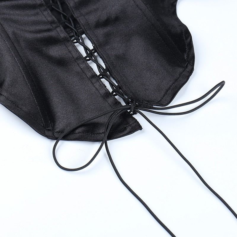 Levoire | Corset Avec Manches À Volants Dans Une Robe Mini Sans Bretelles